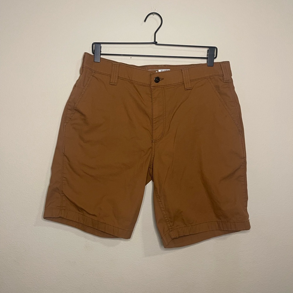 Carhartt Men's Work Shorts Khaki Tan Force Relaxed Fit 9in Inseam